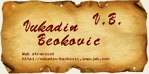 Vukadin Beoković vizit kartica